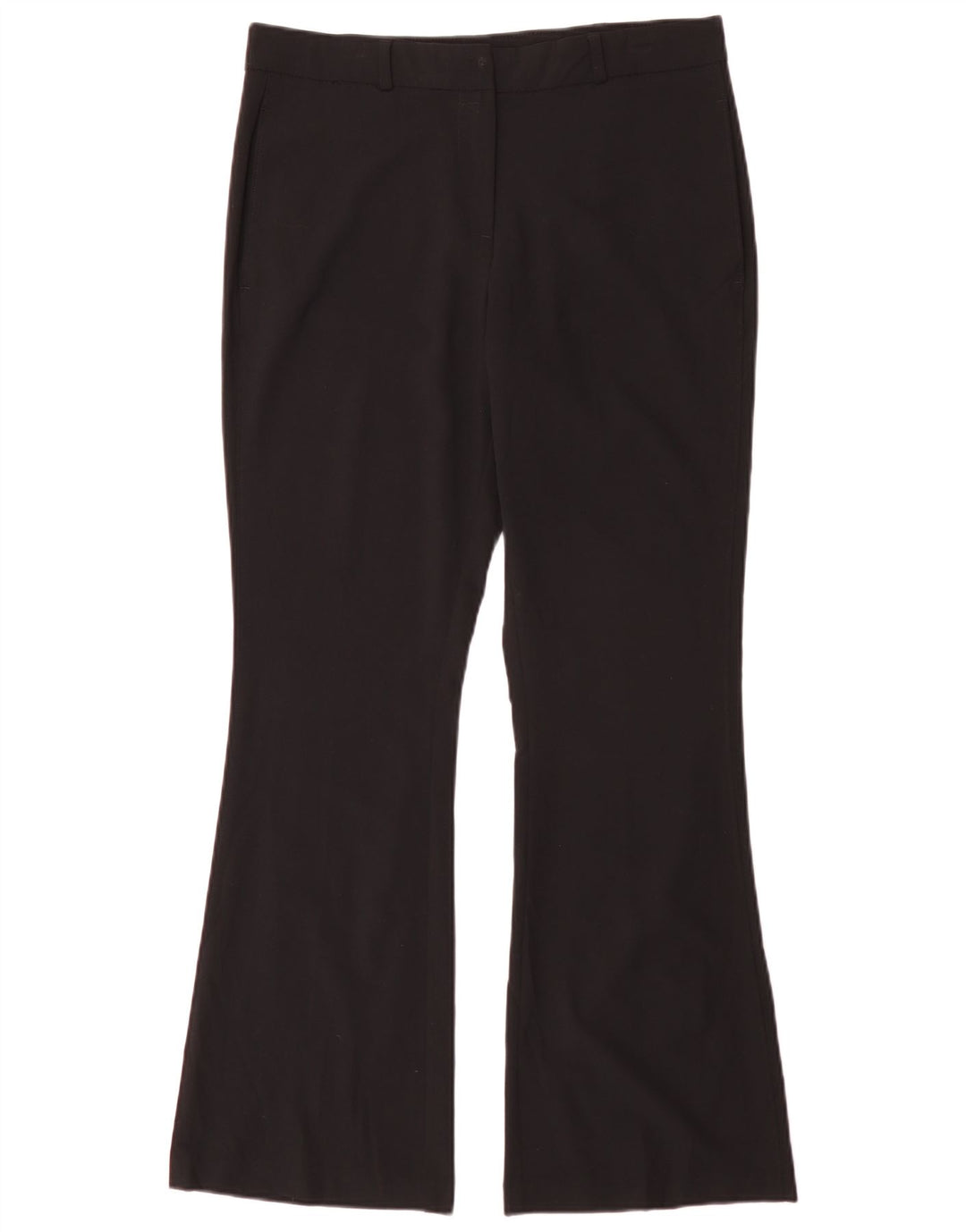Marks & Spencer Womens Flare Suit Trousers UK 12 Medium W30 L31 Black