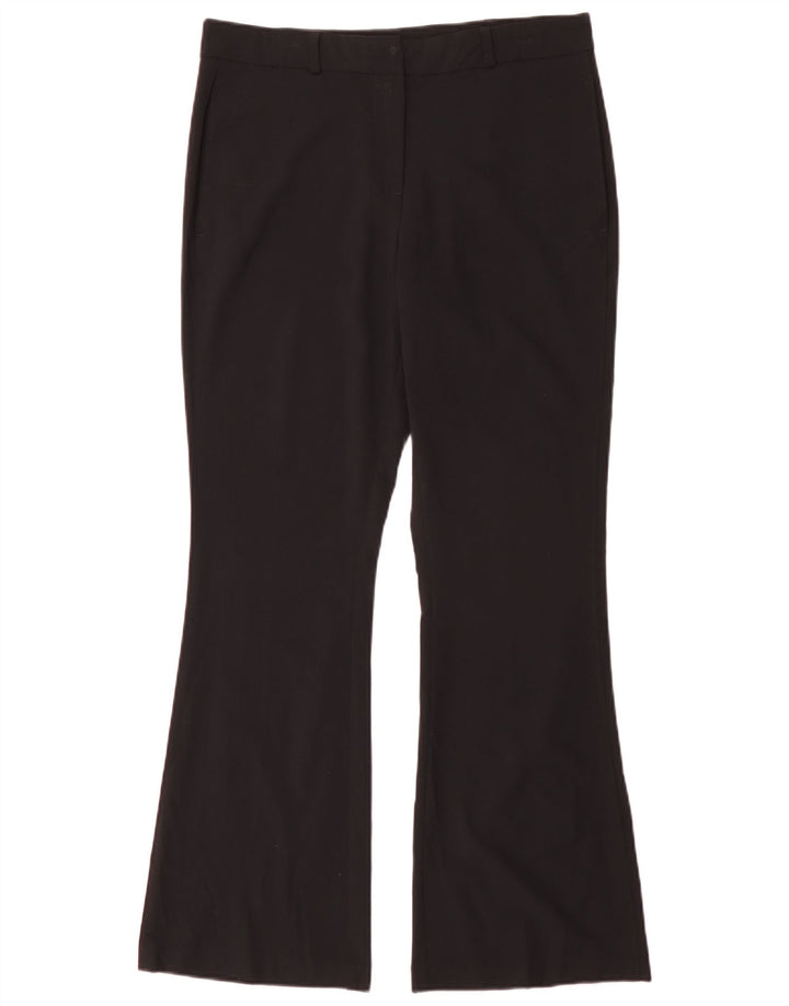Marks & Spencer Womens Flare Suit Trousers UK 12 Medium W30 L31 Black