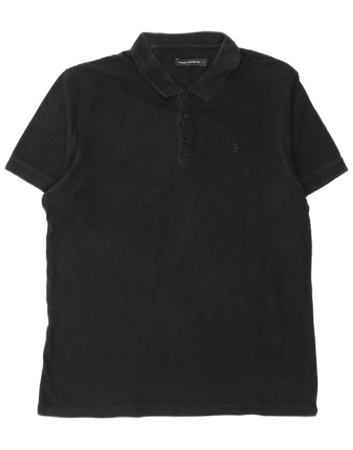French Connection Mens Polo Shirt Large Black