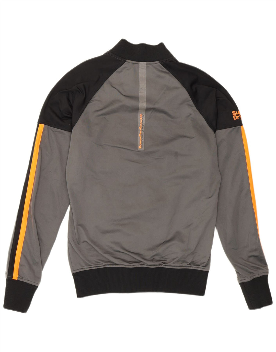Superdry Mens Tracksuit Top Jacket Small Grey Colourblock Polyester