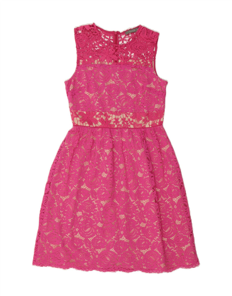 OASIS Womens Sleeveless A-Line Dress UK 10 Small  Pink Polyester Vintage Oasis and Second-Hand Oasis from Messina Hembry 