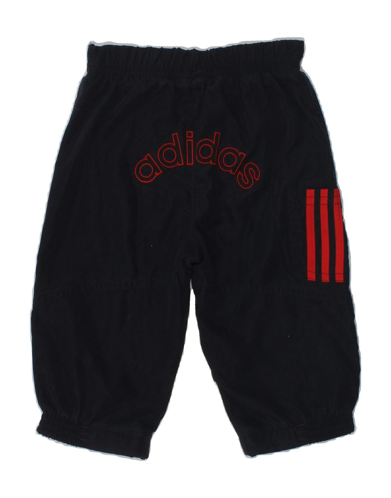 ADIDAS Baby Boys Graphic Tracksuit Trousers 3-6 Months Navy Blue Polyester | Vintage Adidas | Thrift | Second-Hand Adidas | Used Clothing | Messina Hembry 