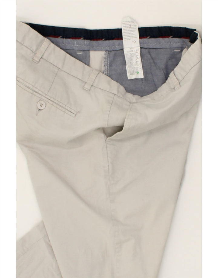JULES Womens Straight Chino Trousers W34  L32 Grey Cotton Vintage Jules and Second-Hand Jules from Messina Hembry 