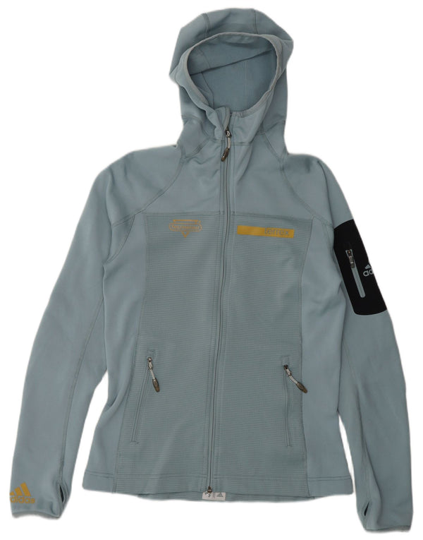 Adidas Womens Terrex Tracksuit Top Jacket UK 12 Medium Blue Colourblock