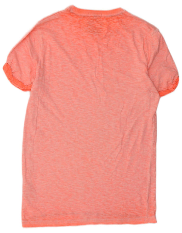 Superdry Mens T-Shirt Top Small Orange Cotton