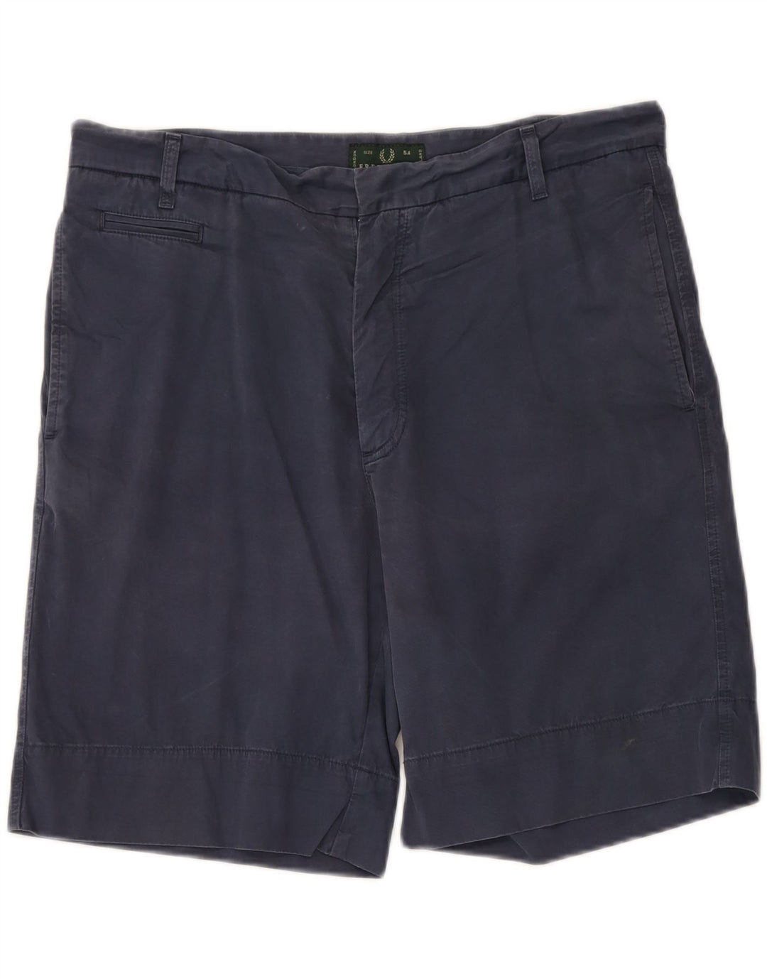 FRED PERRY Mens Chino Shorts IT 54 2XL W38 Navy Blue Cotton