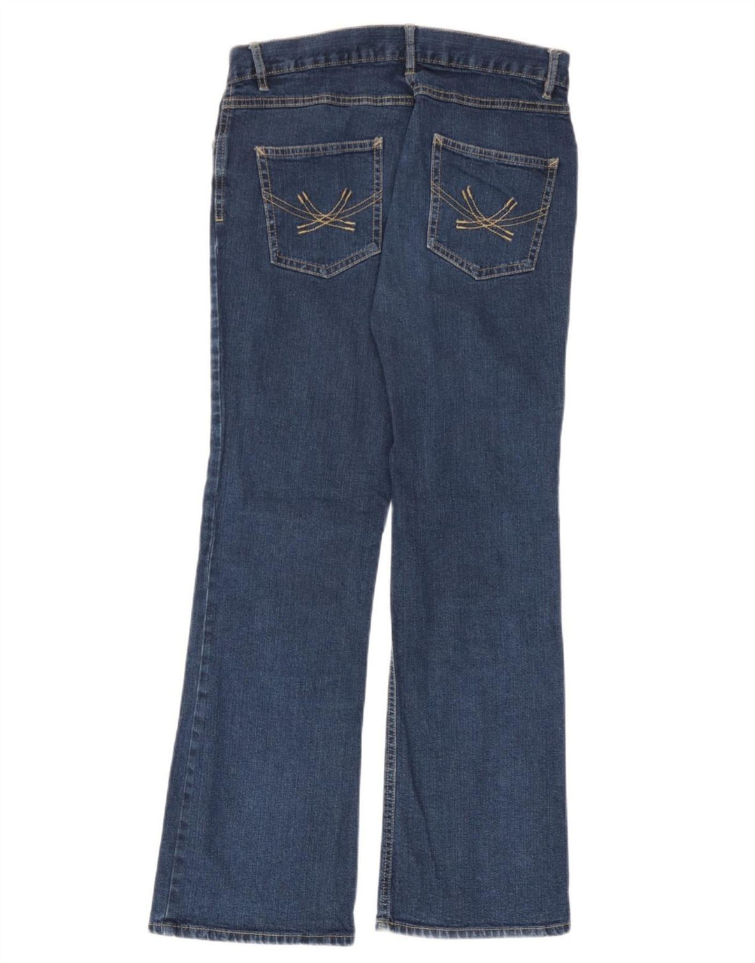 Marks & Spencer Womens Bootcut Jeans UK 10 Small W28 L28 Navy Blue Cotton