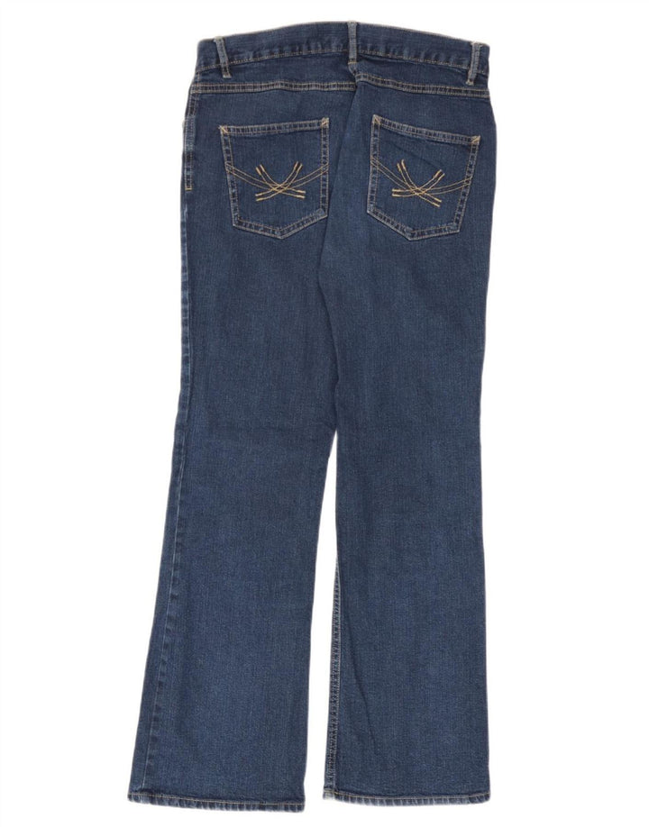 Marks & Spencer Womens Bootcut Jeans UK 10 Small W28 L28 Navy Blue Cotton