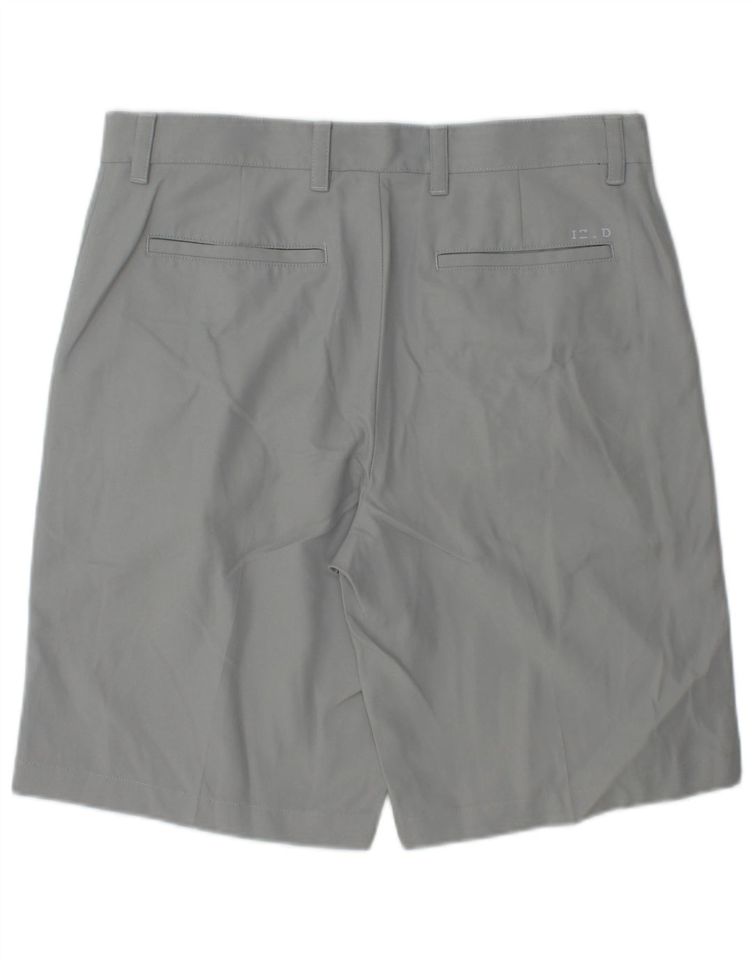 IZOD Mens Chino Shorts W32 Medium Grey Polyester