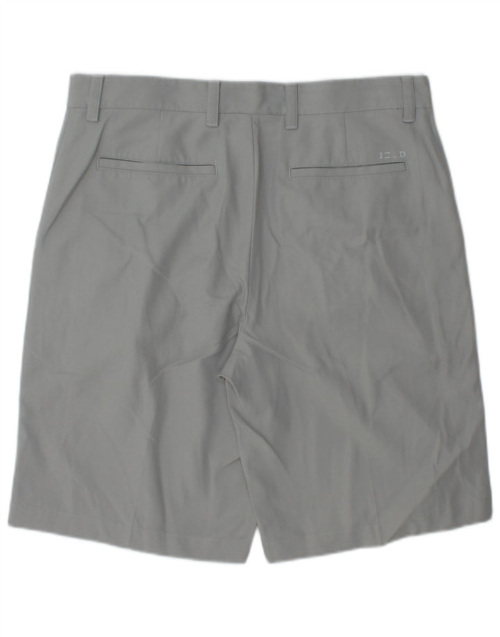 IZOD Mens Chino Shorts W32 Medium Grey Polyester