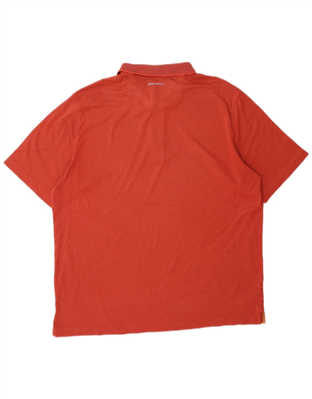 EDDIE BAUER Mens Polo Shirt XL Orange Cotton