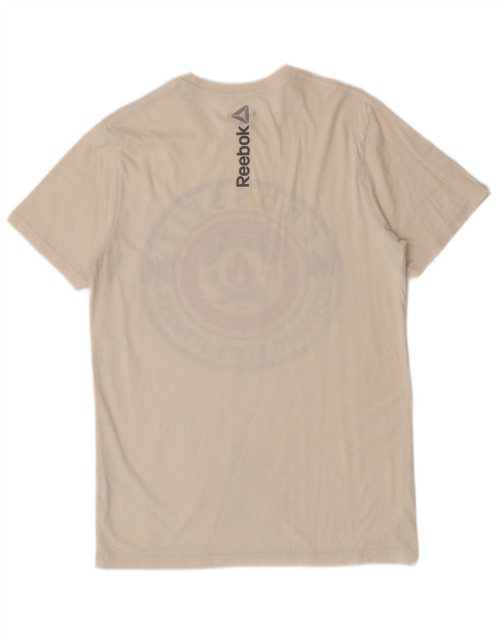 Reebok Mens Graphic T-Shirt Top Medium White