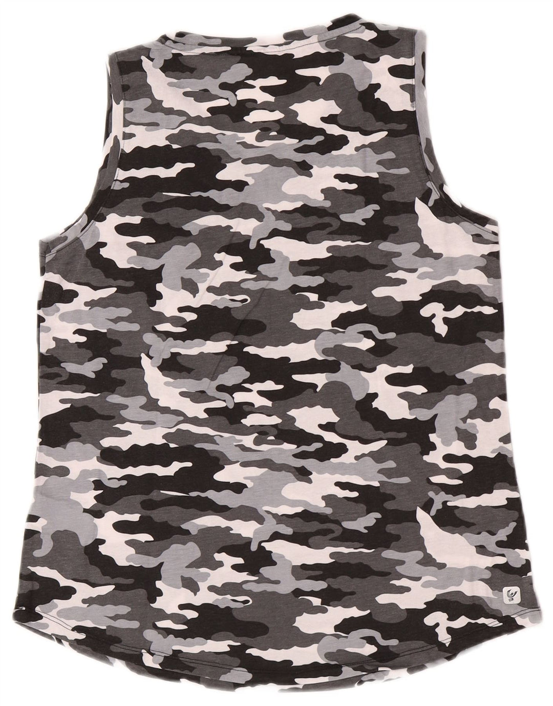 Freddy Womens Graphic Vest Top UK 12 Medium  Grey Camouflage Cotton
