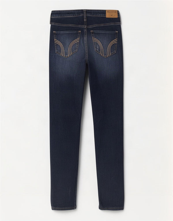 Hollister Womens Distressed Slim Jeans US 7 Medium W28 L26 Navy Blue