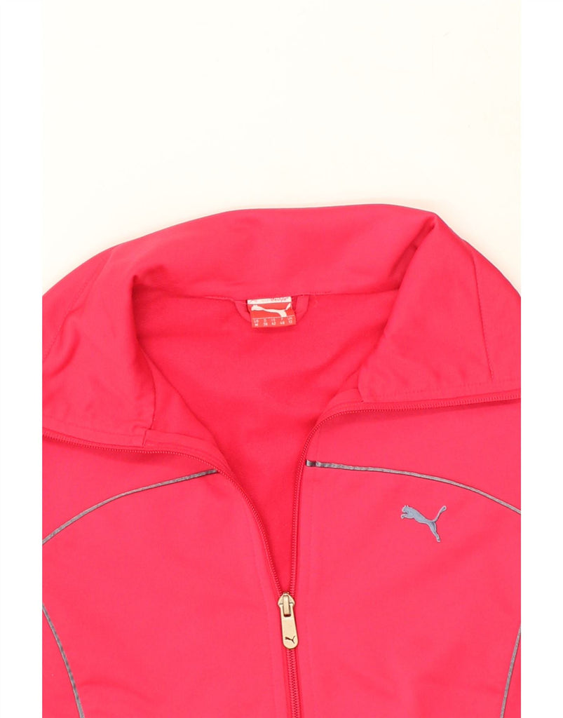 PUMA Womens Tracksuit Top Jacket UK 12 Medium  Pink | Vintage Puma | Thrift | Second-Hand Puma | Used Clothing | Messina Hembry 