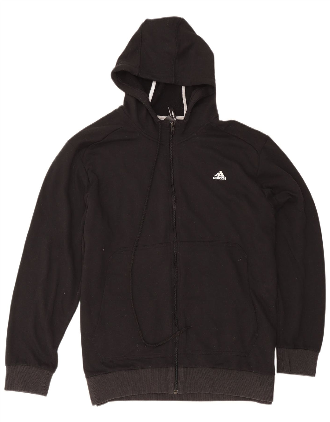 Adidas Mens Climalite Zip Hoodie Sweater 2XL Black Polyester