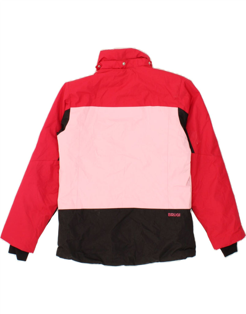 BRUGI Girls Waterproof Jacket 10-11 Years Pink Colourblock Polyester | Vintage Brugi | Thrift | Second-Hand Brugi | Used Clothing | Messina Hembry 