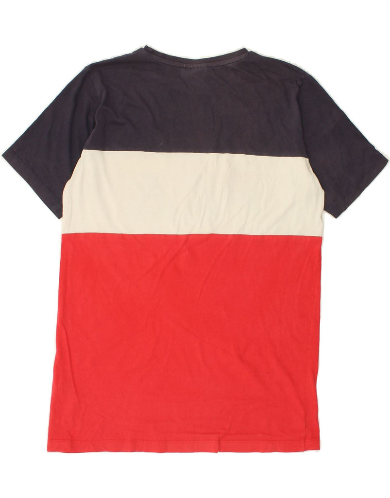 FILA Boys Graphic T-Shirt Top 15-16 Years Navy Blue Colourblock Cotton | Vintage Fila | Thrift | Second-Hand Fila | Used Clothing | Messina Hembry 