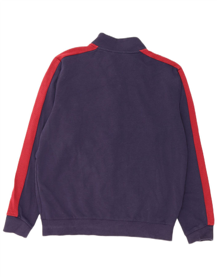 Puma Mens Tracksuit Top Jacket Medium Navy Blue Colourblock Cotton