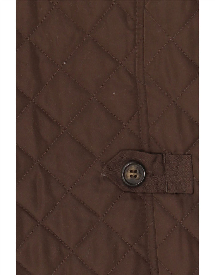 London Fog Mens Quilted Jacket UK 40 Large Brown Polyester