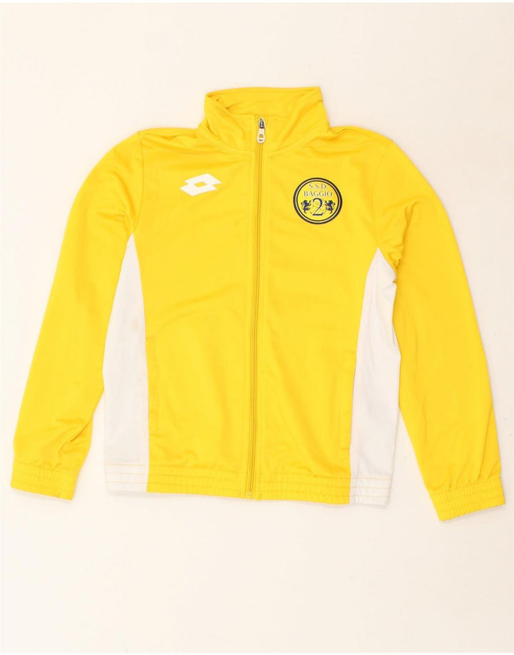 LOTTO Boys Tracksuit Top Jacket 11-12 Years Medium Yellow Colourblock | Vintage Lotto | Thrift | Second-Hand Lotto | Used Clothing | Messina Hembry 