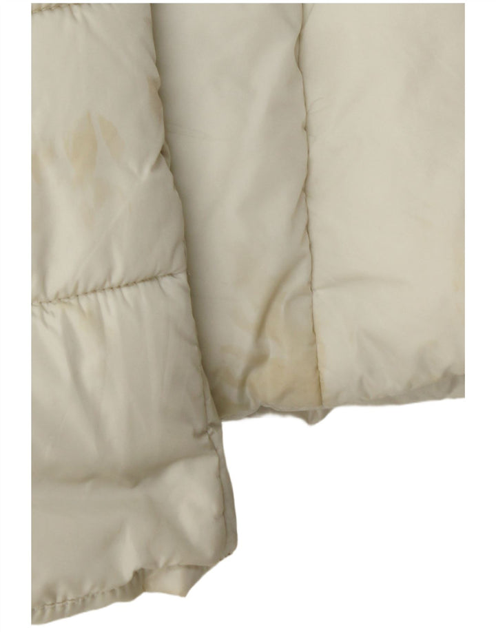 Refrigiwear Womens Padded Jacket IT 42 Medium Off White Polyamide