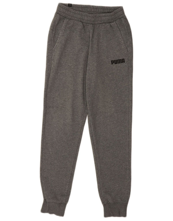 Puma Mens Tracksuit Trousers Joggers Small Grey Flecked Cotton