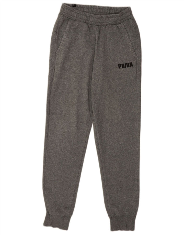 Puma Mens Tracksuit Trousers Joggers Small Grey Flecked Cotton
