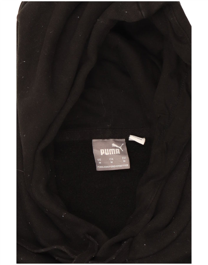 PUMA Mens Graphic Hoodie Jumper Medium Black Cotton