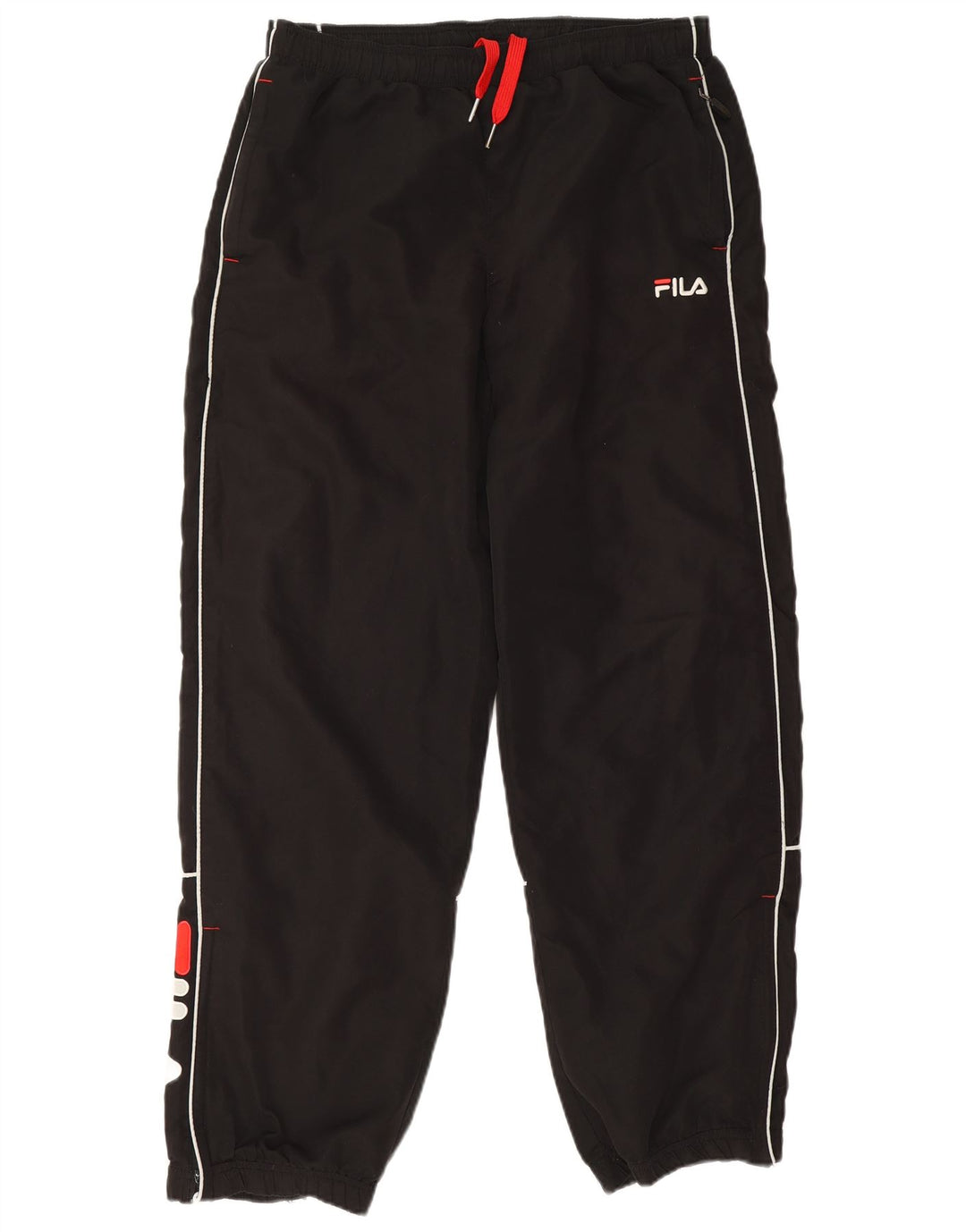 Fila Mens Tracksuit Trousers Joggers Large Black Polyester