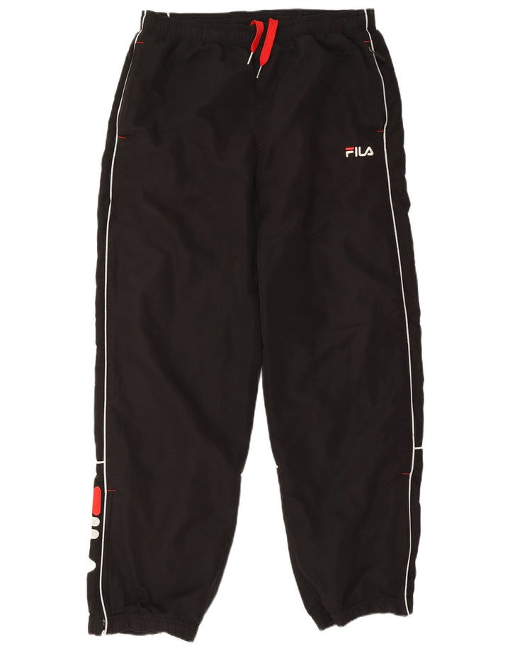 Fila Mens Tracksuit Trousers Joggers Large Black Polyester