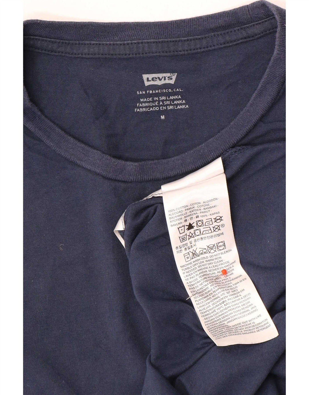 Levi's Mens Graphic T-Shirt Top Medium Navy Blue Cotton