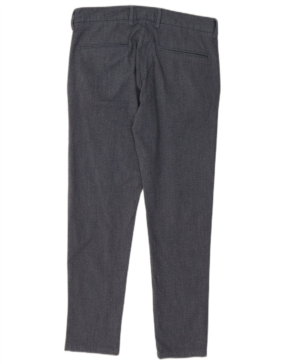 ZARA Mens Slim Suit Trousers EU 38 Small W30 L28 Navy Blue Polyester
