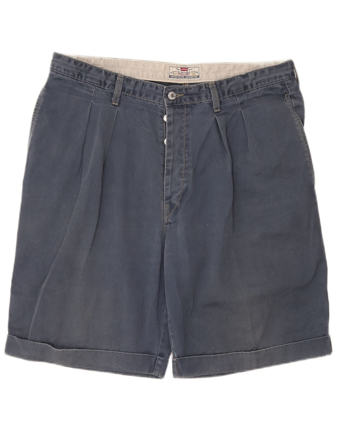 Levi's Mens Pegged Chino Shorts W40 XL Navy Blue Cotton