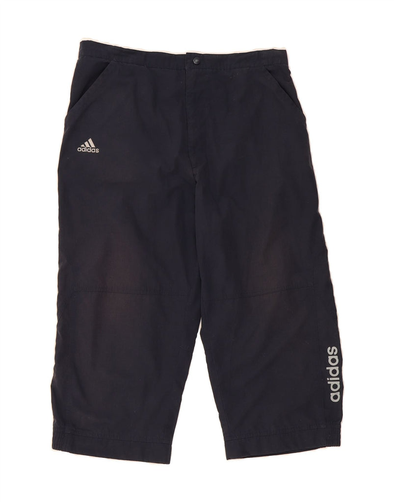 ADIDAS Mens Capri Tracksuit Trousers Large  Navy Blue Cotton Vintage Adidas and Second-Hand Adidas from Messina Hembry 
