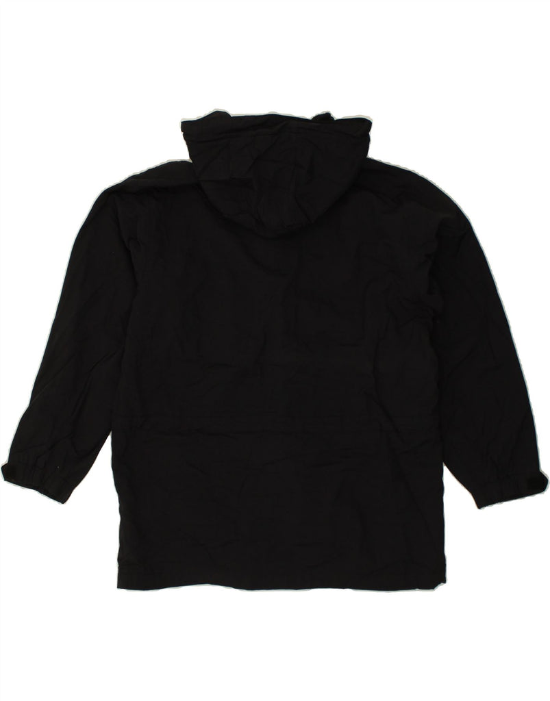EDDIE BAUER Womens Hooded Windbreaker Jacket UK 14 Medium Black Nylon | Vintage Eddie Bauer | Thrift | Second-Hand Eddie Bauer | Used Clothing | Messina Hembry 