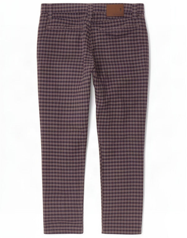 Jeckerson Womens Slim Casual Trousers W34 L28 Grey Gingham