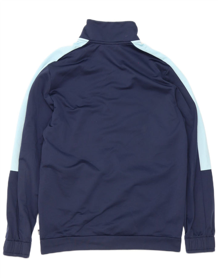 Puma Mens Tracksuit Top Jacket Small Navy Blue Colourblock Polyester