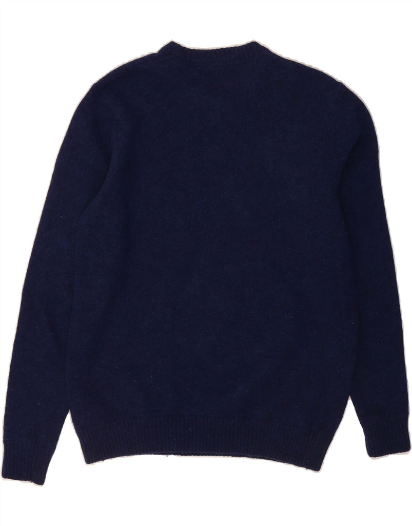 CREW CLOTHING Mens Crew Neck Jumper Sweater Large Navy Blue Lambswool Vintage Crew Clothing and Second-Hand Crew Clothing from Messina Hembry 