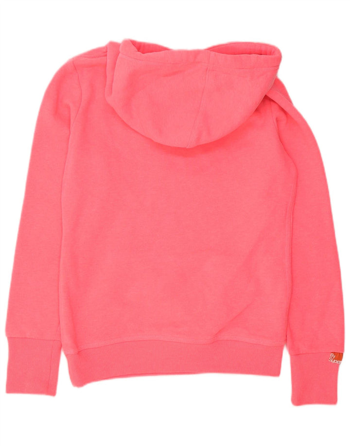 Superdry Womens Graphic Hoodie Jumper UK 10 Small Pink Polyester