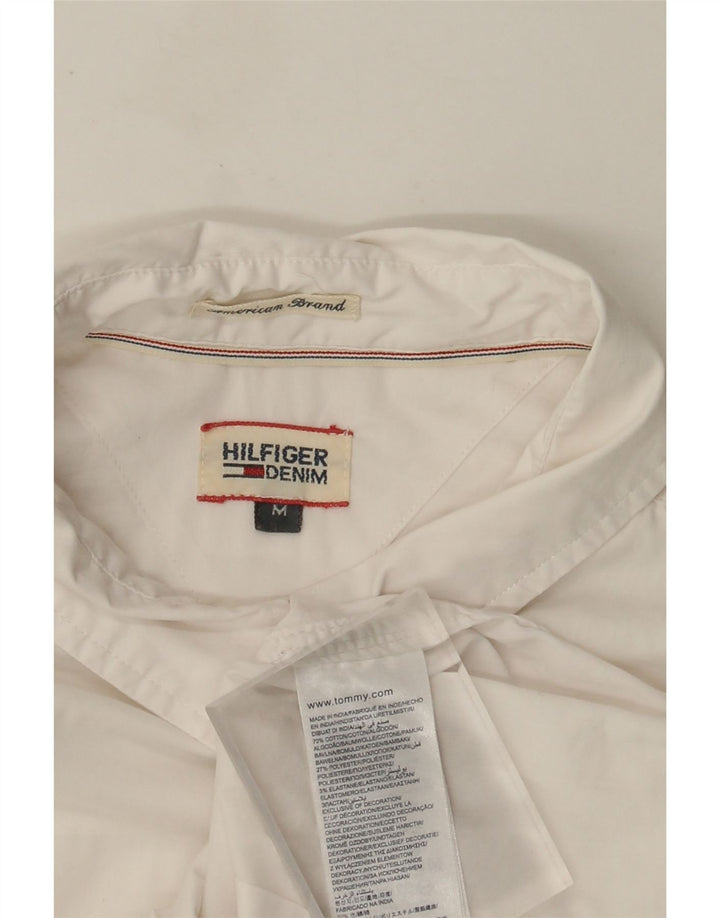 Tommy Hilfiger Womens Shirt UK 12 Medium White Cotton