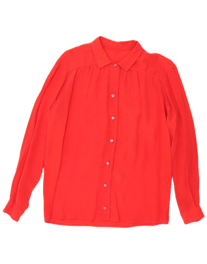Vintage Womens Shirt Blouse UK 18 XL Red
