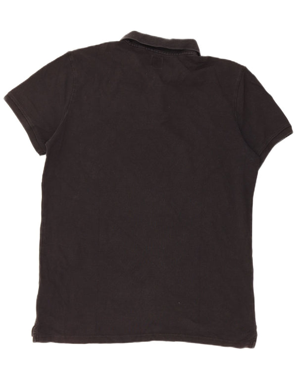 Jack Wills Mens Polo Shirt Large Black Cotton