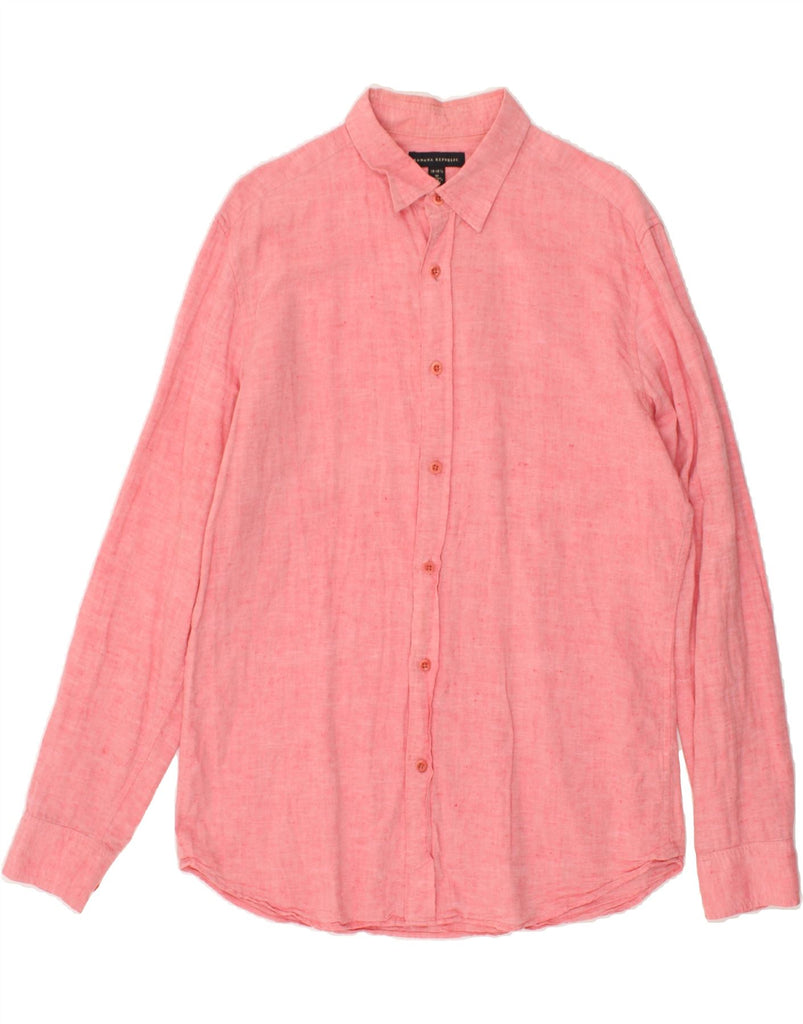 BANANA REPUBLIC Mens Shirt Size 15 15 1/2 Medium Pink Cotton | Vintage Banana Republic | Thrift | Second-Hand Banana Republic | Used Clothing | Messina Hembry 