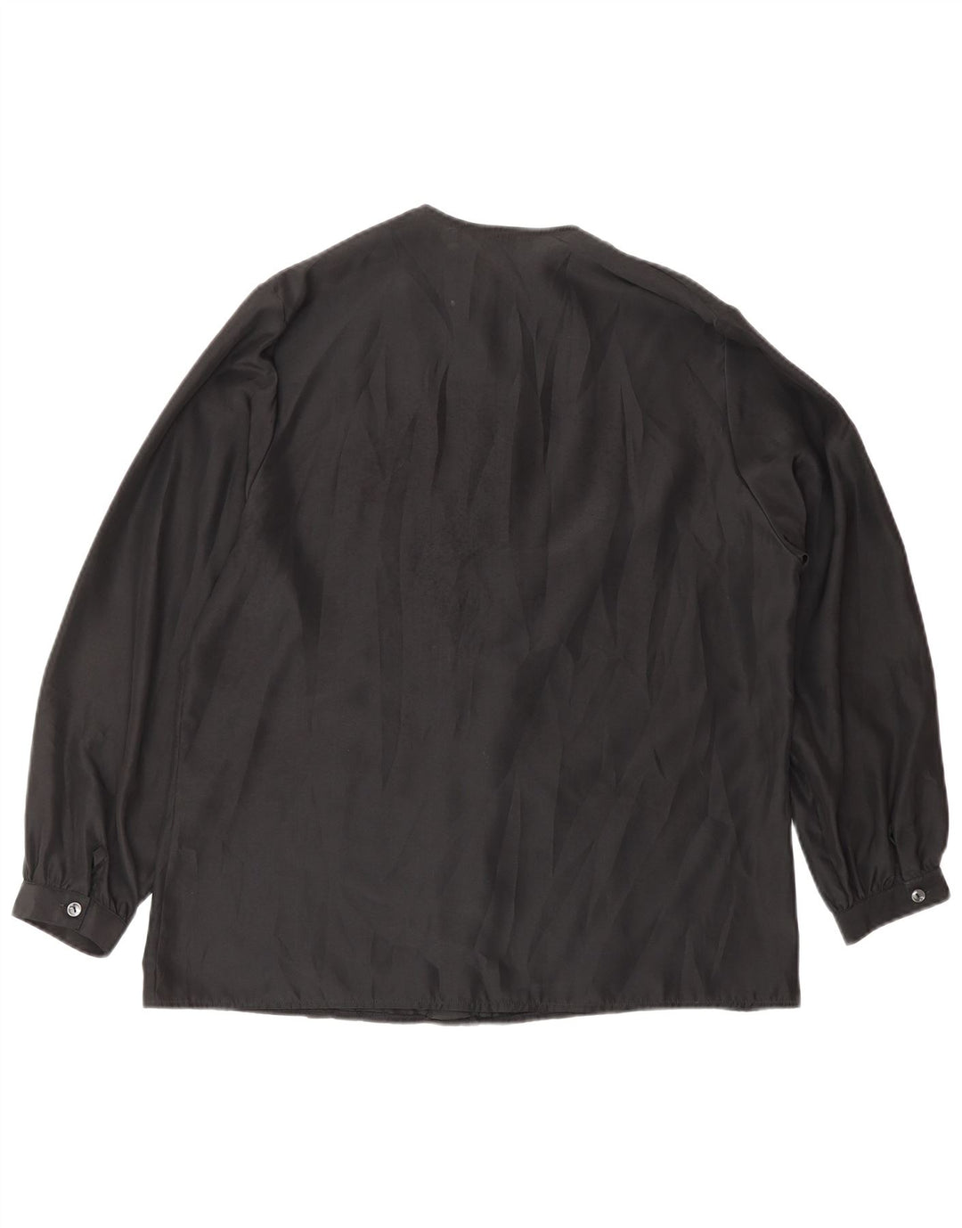 VINTAGE Womens Shirt Blouse IT 46 Large Black Polyester