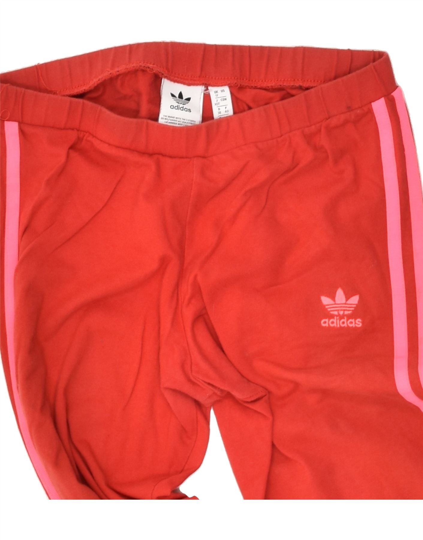 ADIDAS Womens Leggings UK 12 Medium Red Cotton, Vintage & Second-Hand  Clothing Online