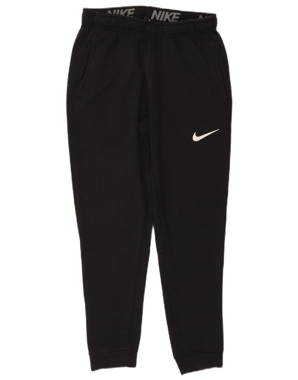 NIKE Mens Dri Fit Tracksuit Trousers Joggers Small  Black Polyester