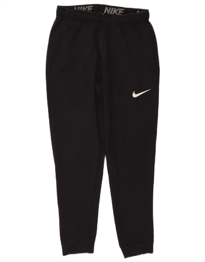 NIKE Mens Dri Fit Tracksuit Trousers Joggers Small  Black Polyester