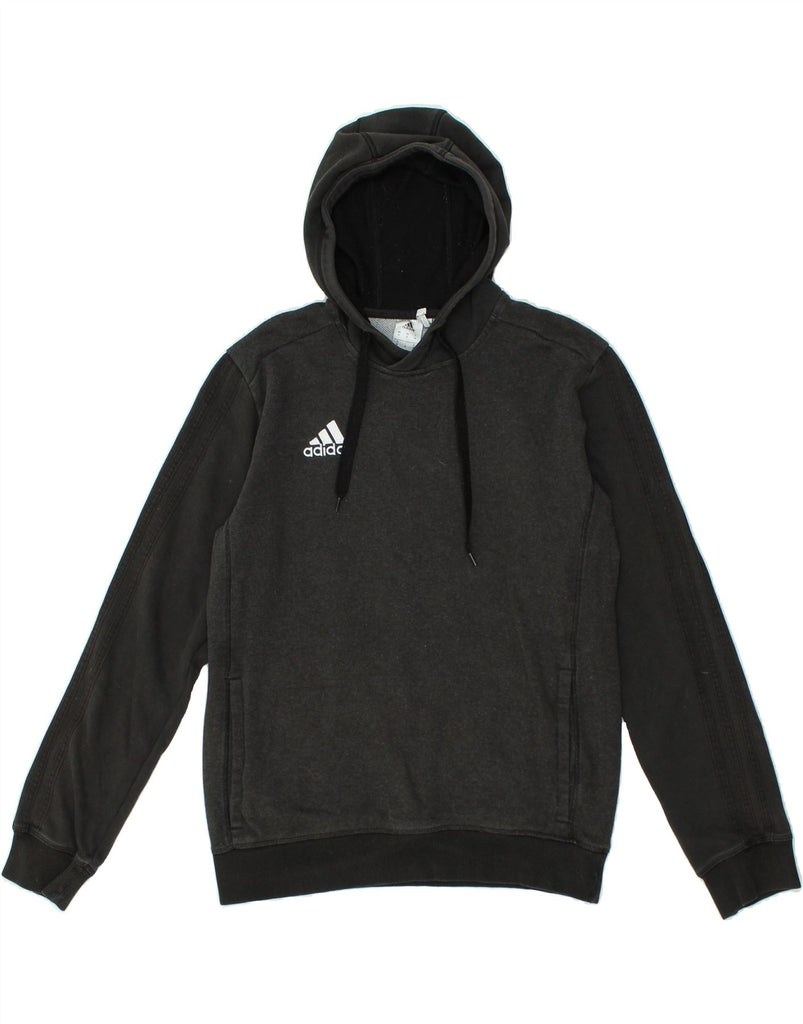 ADIDAS Mens Climalite Hoodie Jumper Medium Grey Cotton | Vintage Adidas | Thrift | Second-Hand Adidas | Used Clothing | Messina Hembry 