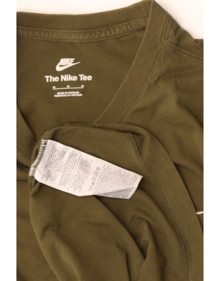 Nike Mens T-Shirt Top Medium Khaki Cotton